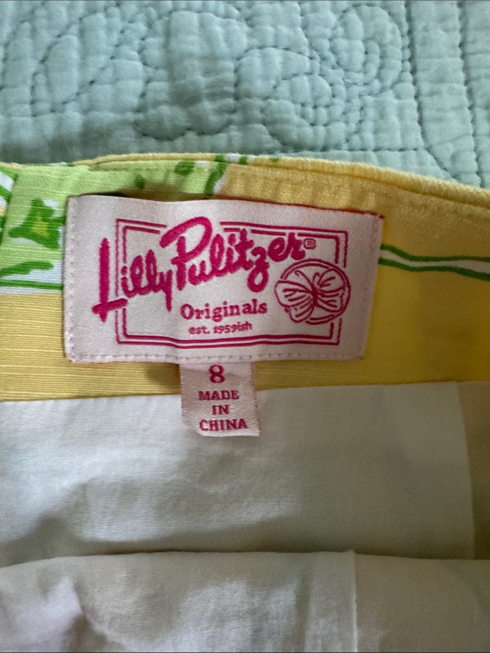 Lilly Pulitzer Yellow Green Koala Print Cotton Skirt - Picture 2 of 8